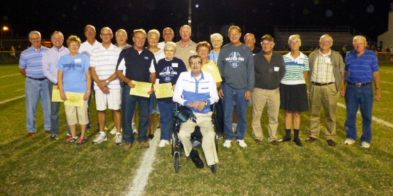 Former MD graduates from the Class of 1955 thru 1964 were recognized and honored at halftime of the homecoming football game.
