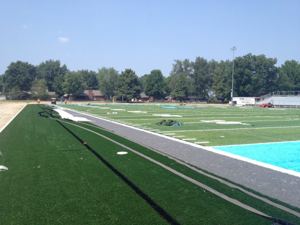 Athletic Field making progress.