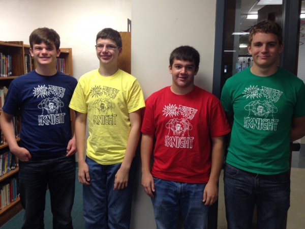 MD students represent their color coordinated class t-shirts.