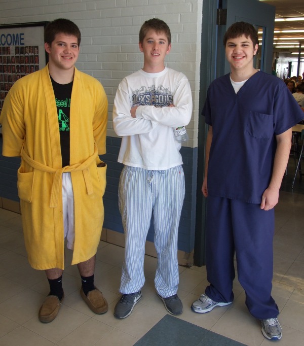 pajama day high school boys