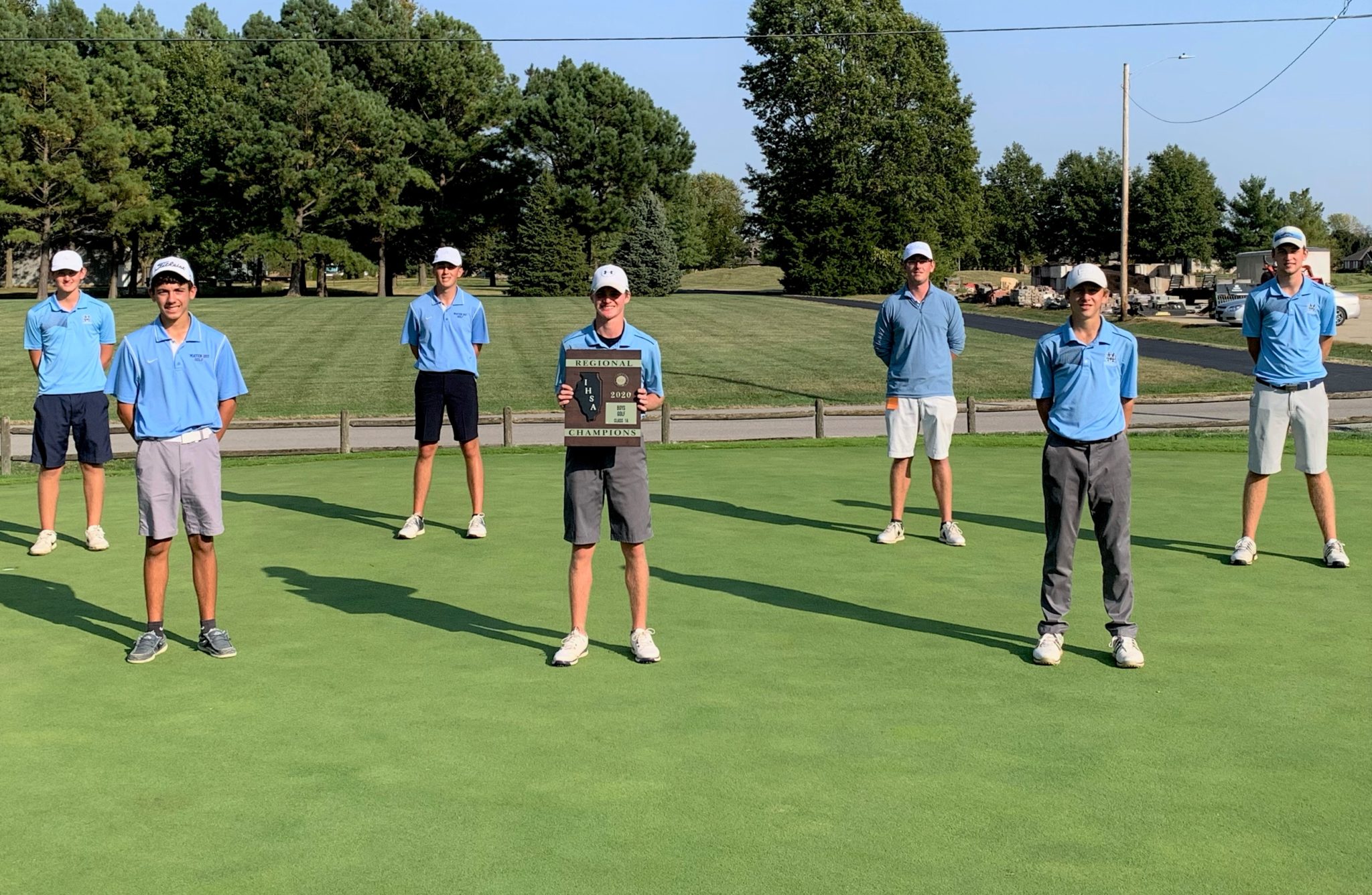 Boys Golf Wins 2020 IHSA Class 1A Regional Mater Dei Catholic High